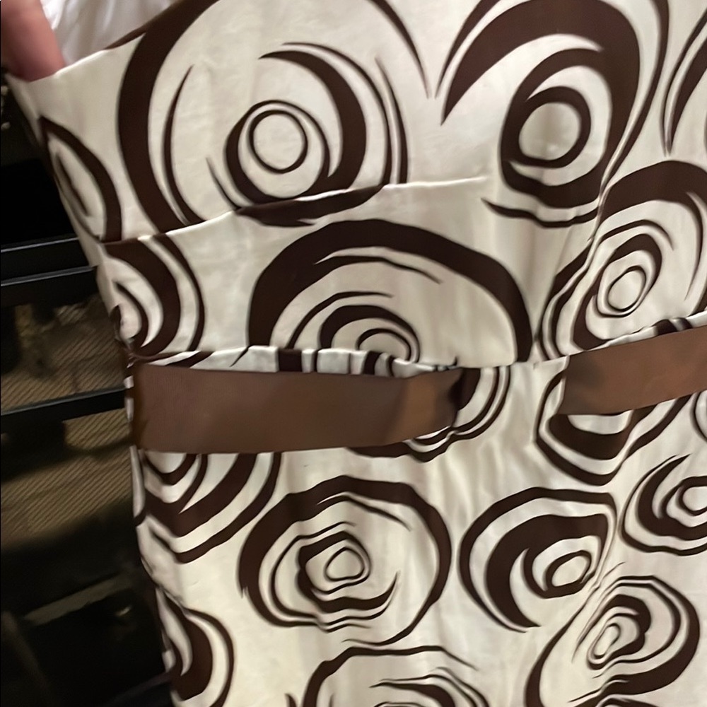 Brown and Cream Swirl Dress - Picture 5 of 13
